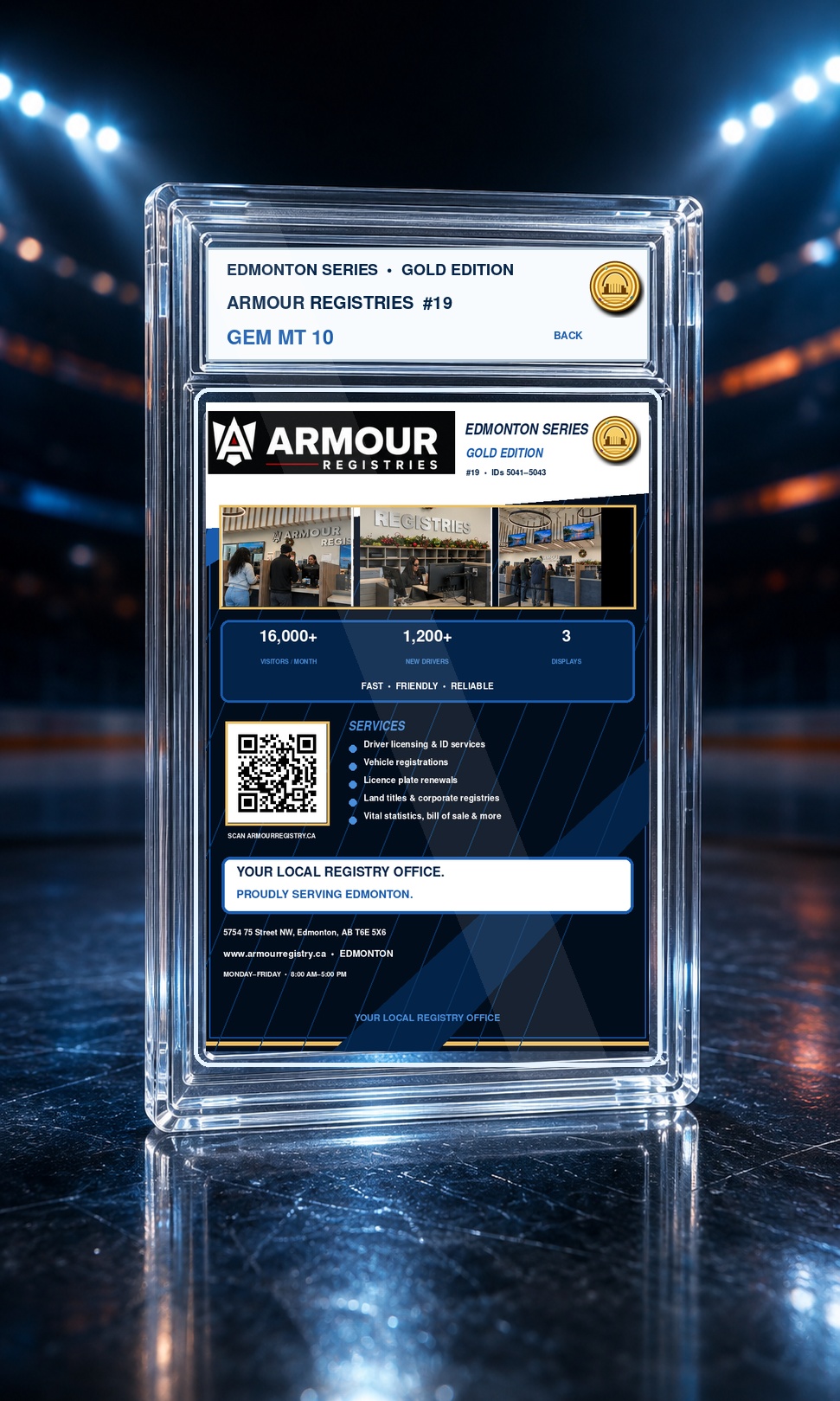 Armour Registries location details and audience card