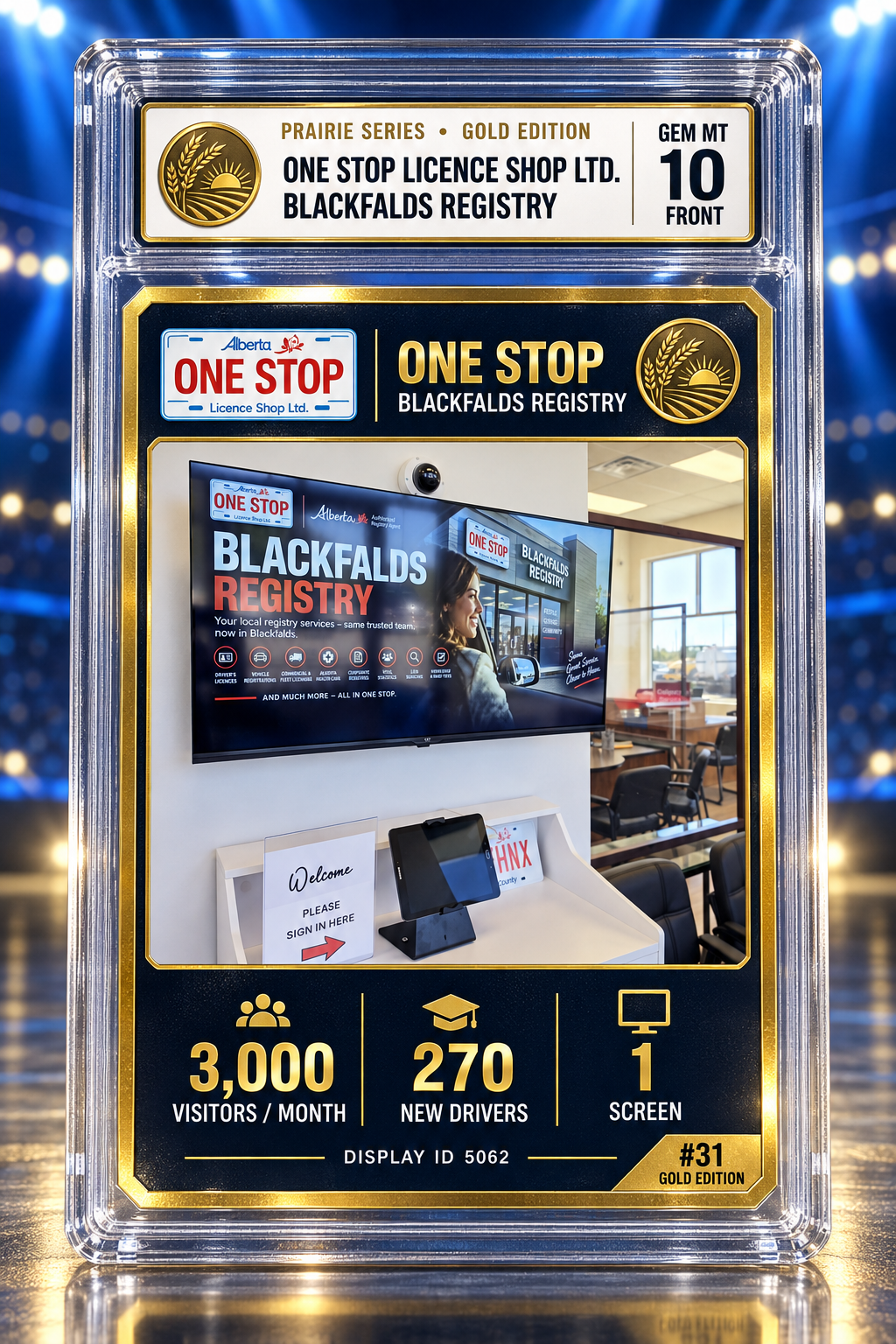 One Stop Blackfalds Registry Registry TV location card