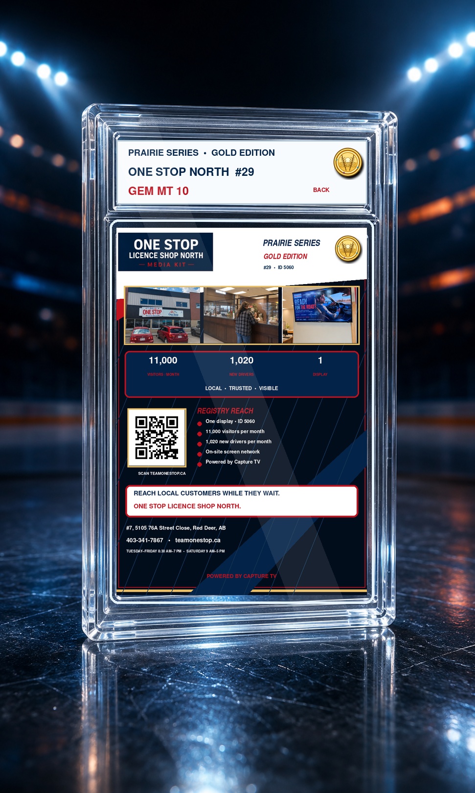 One Stop North location details and audience card